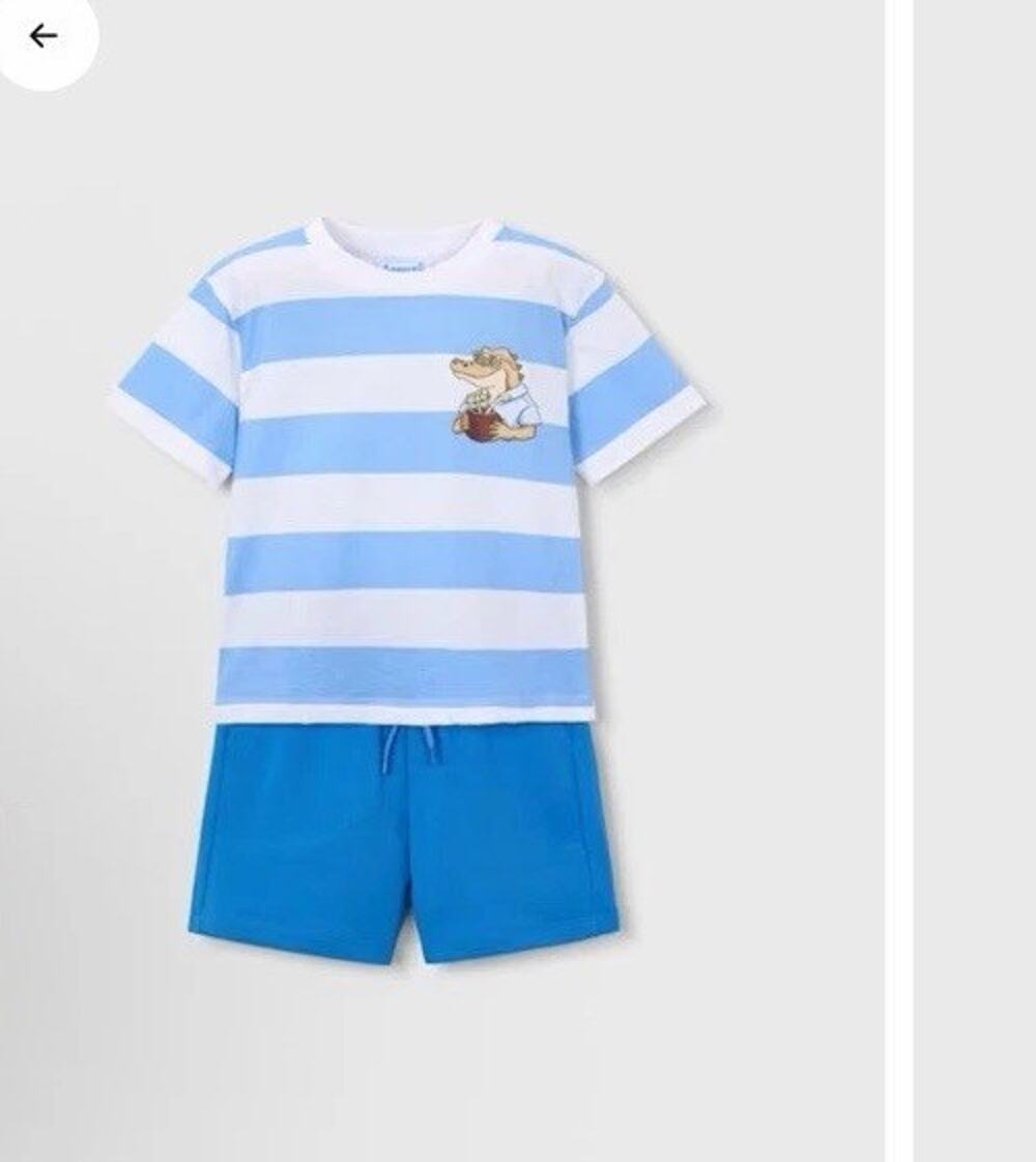 Mayoral Boy Shorts and Striped T-shirt Set Sz 3 NWT $46